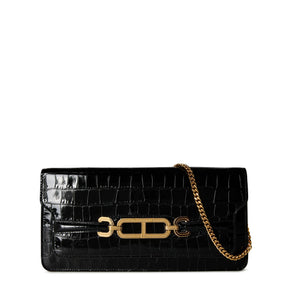 Whitney Crocodile-Effect Shoulder Bag