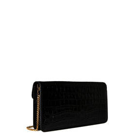 Whitney Crocodile-Effect Shoulder Bag
