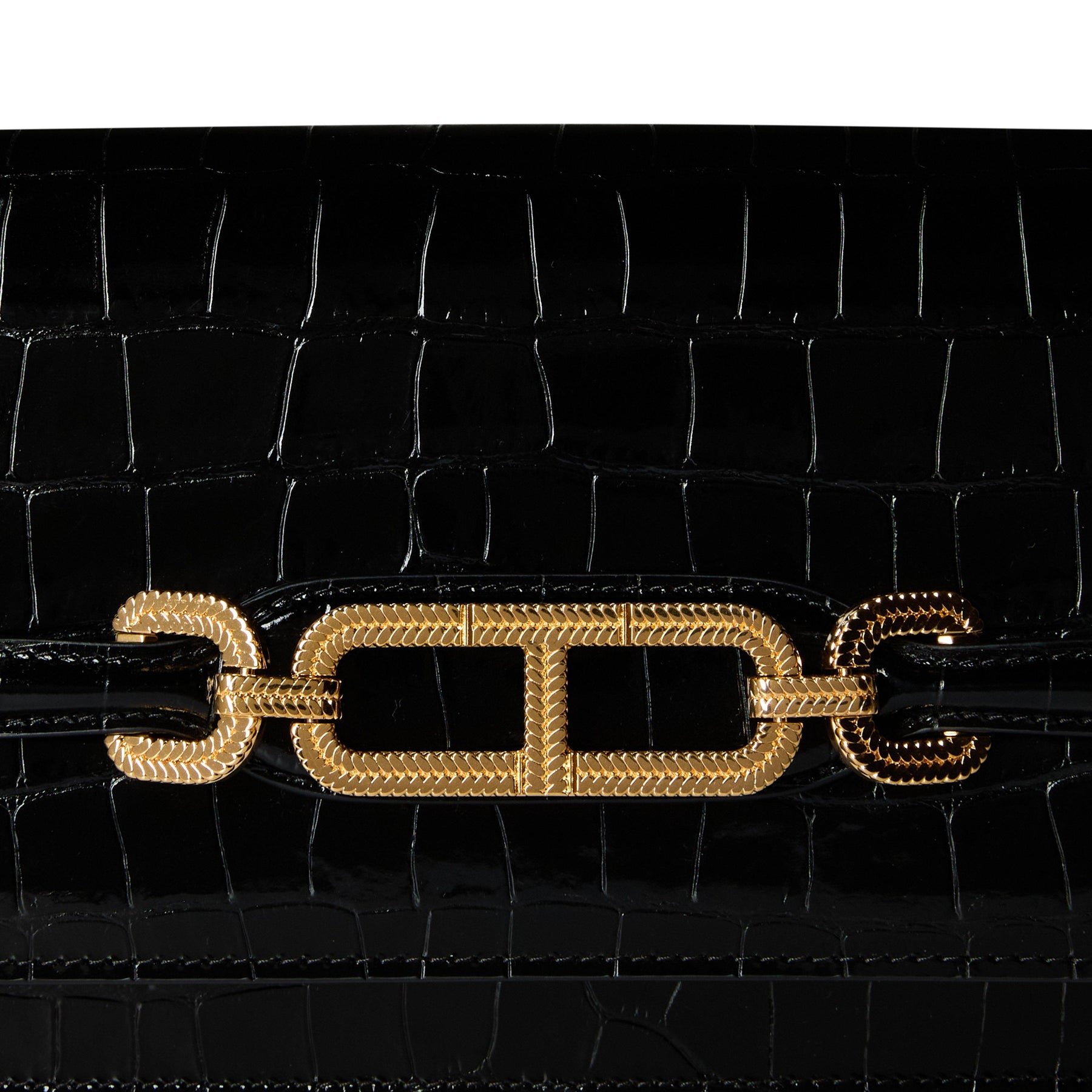 Whitney Crocodile-Effect Shoulder Bag