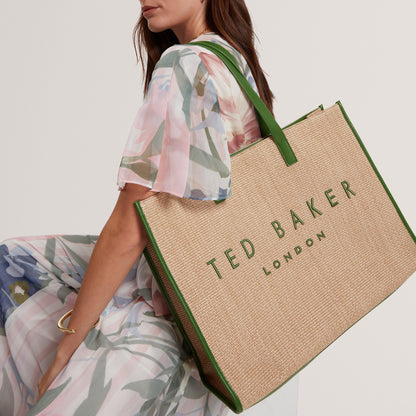Ted Baker Raffia Large Icon Bag