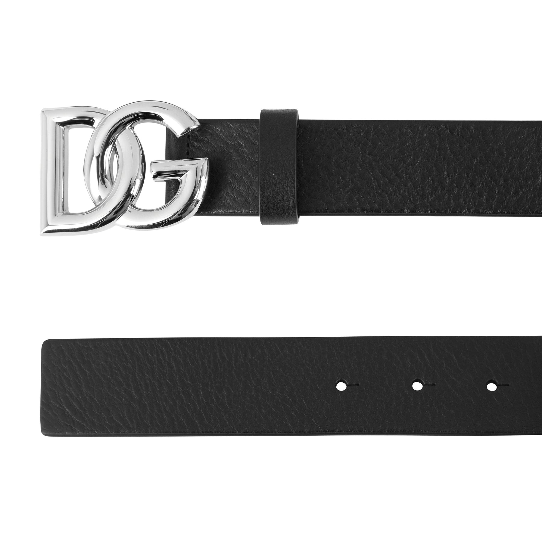 Lux Leather Crossover Logo Buckle Belt