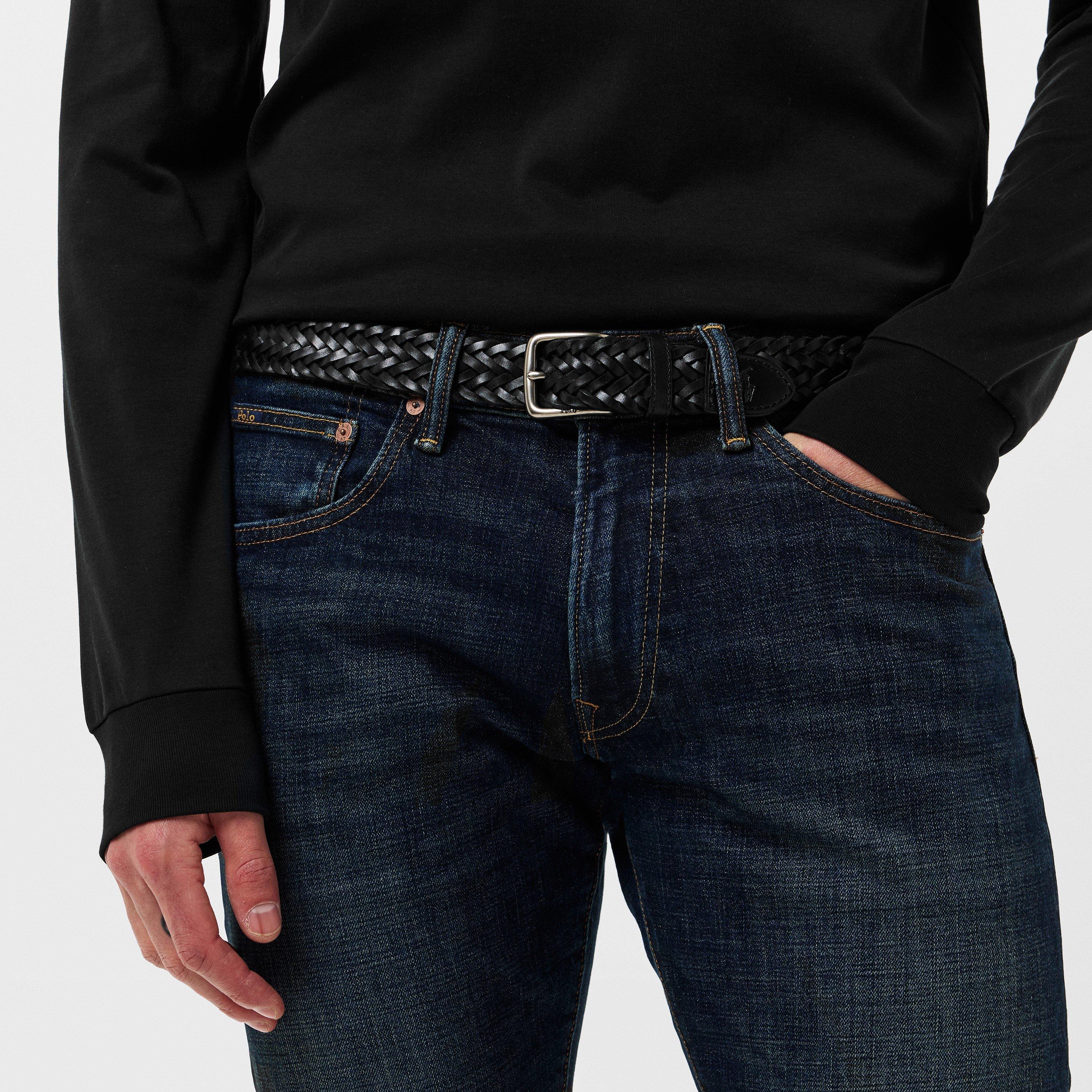 Men's Smooth Weave Leather Belt