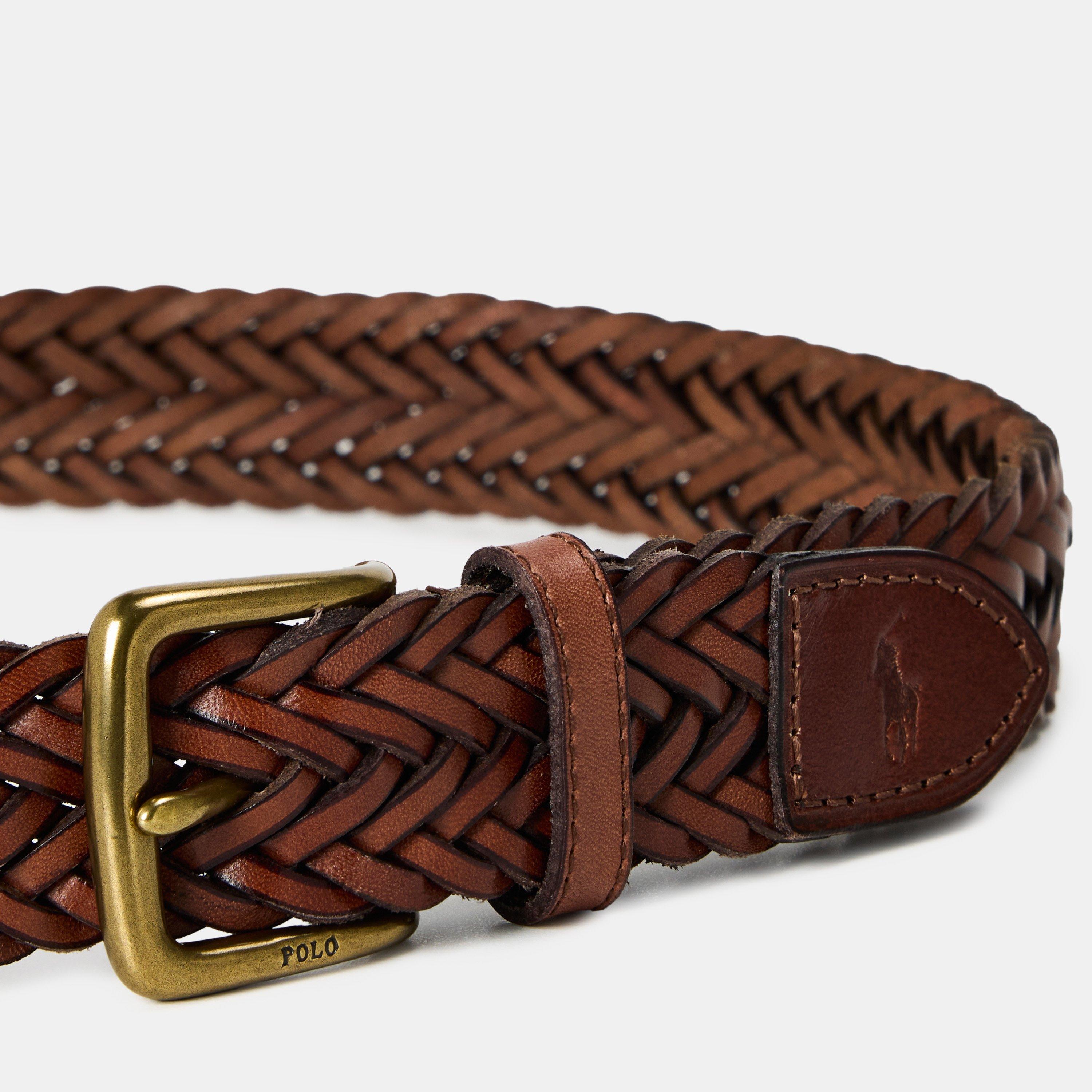 Men's Smooth Weave Leather Belt