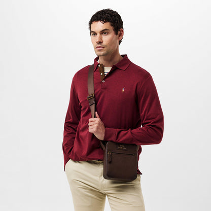 Men's Pebble Leather Cross Body Bag