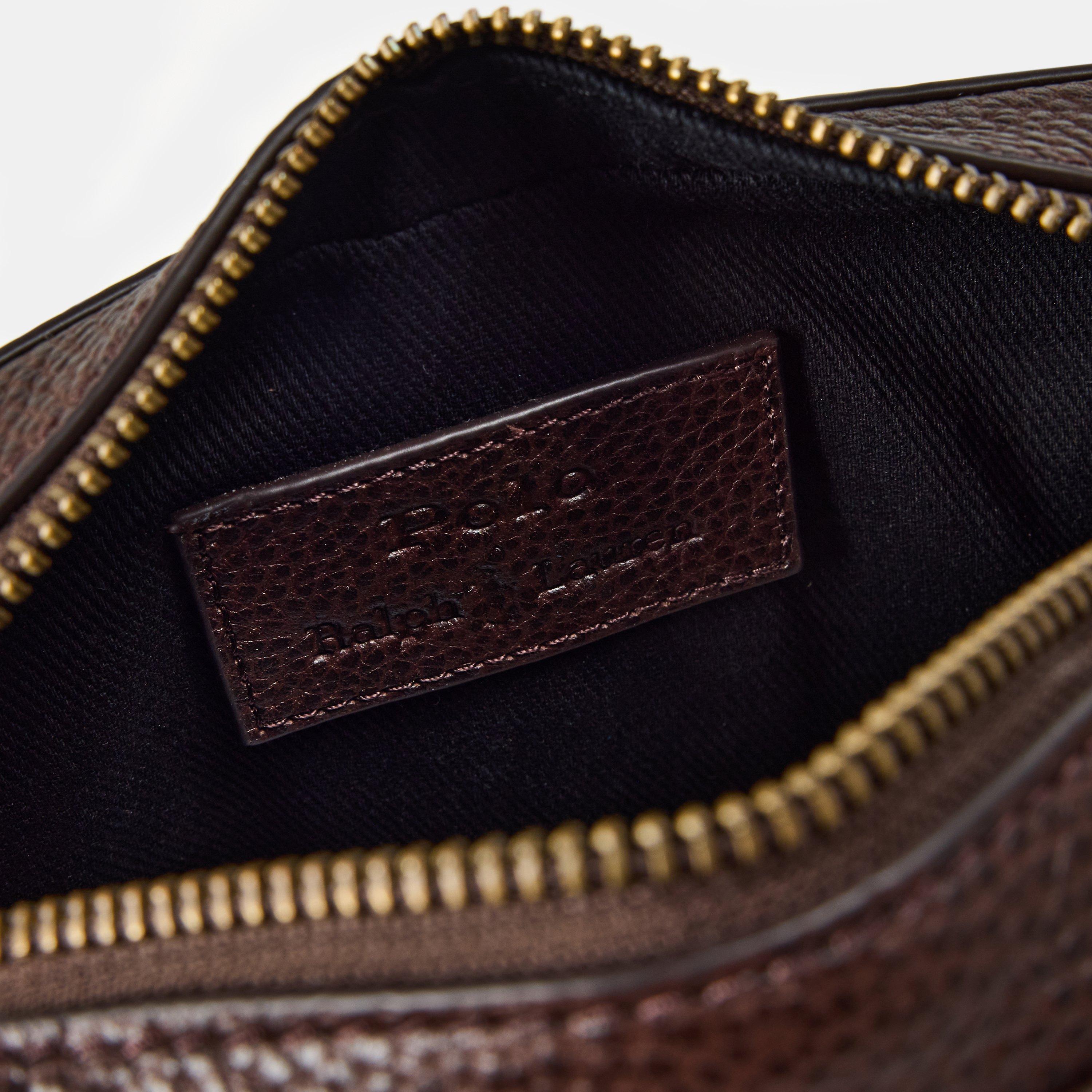 Men's Pebble Leather Cross Body Bag