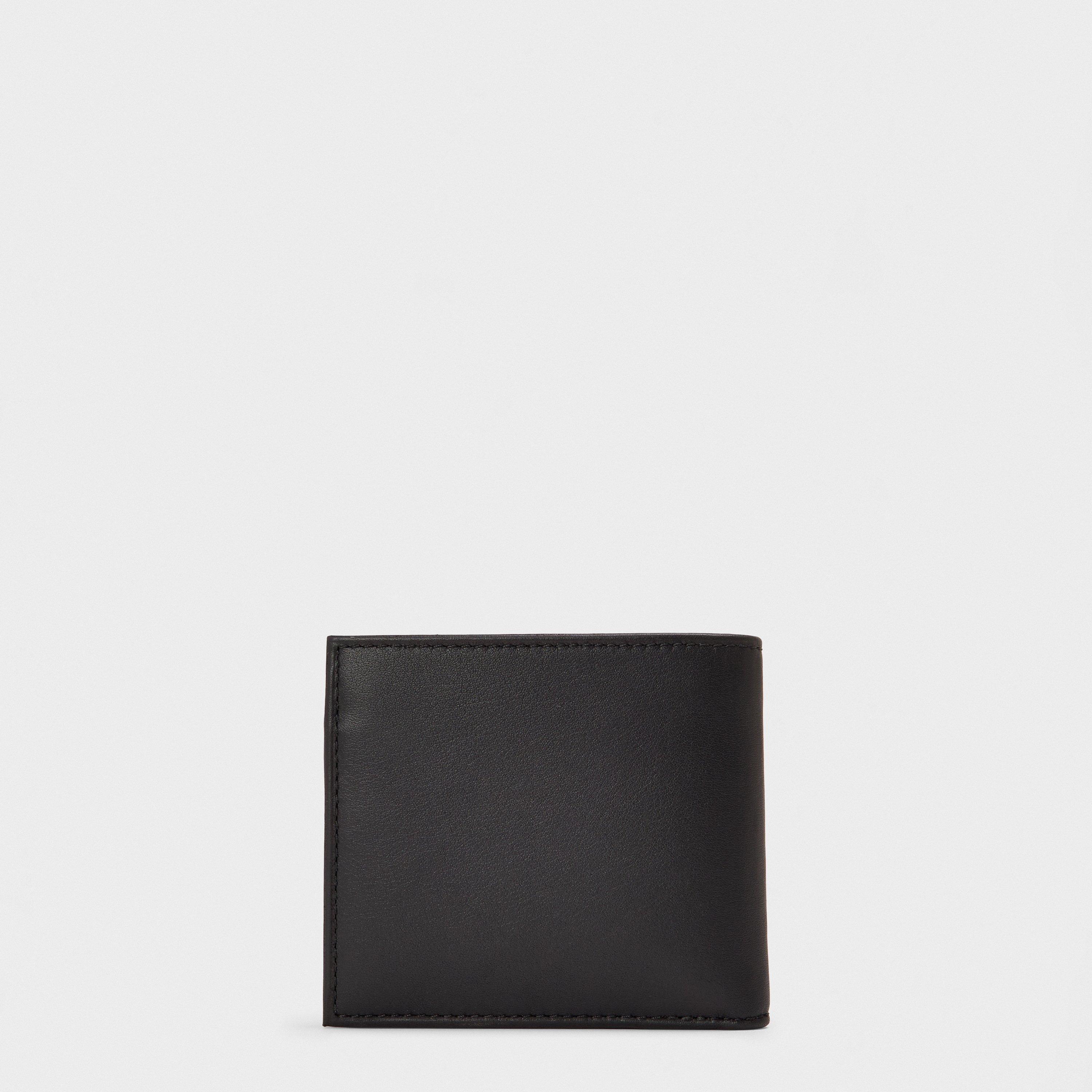 Smooth Leather Coin Billfold Wallet