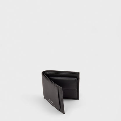Mens Smooth Leather Billfold Coin Wallet