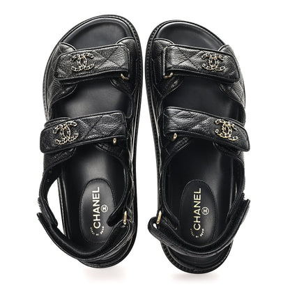 Grained Calfskin Velcro Dad Sandals