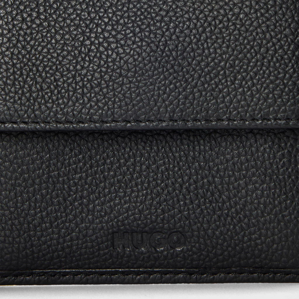 Grained-Leather Trifold Wallet