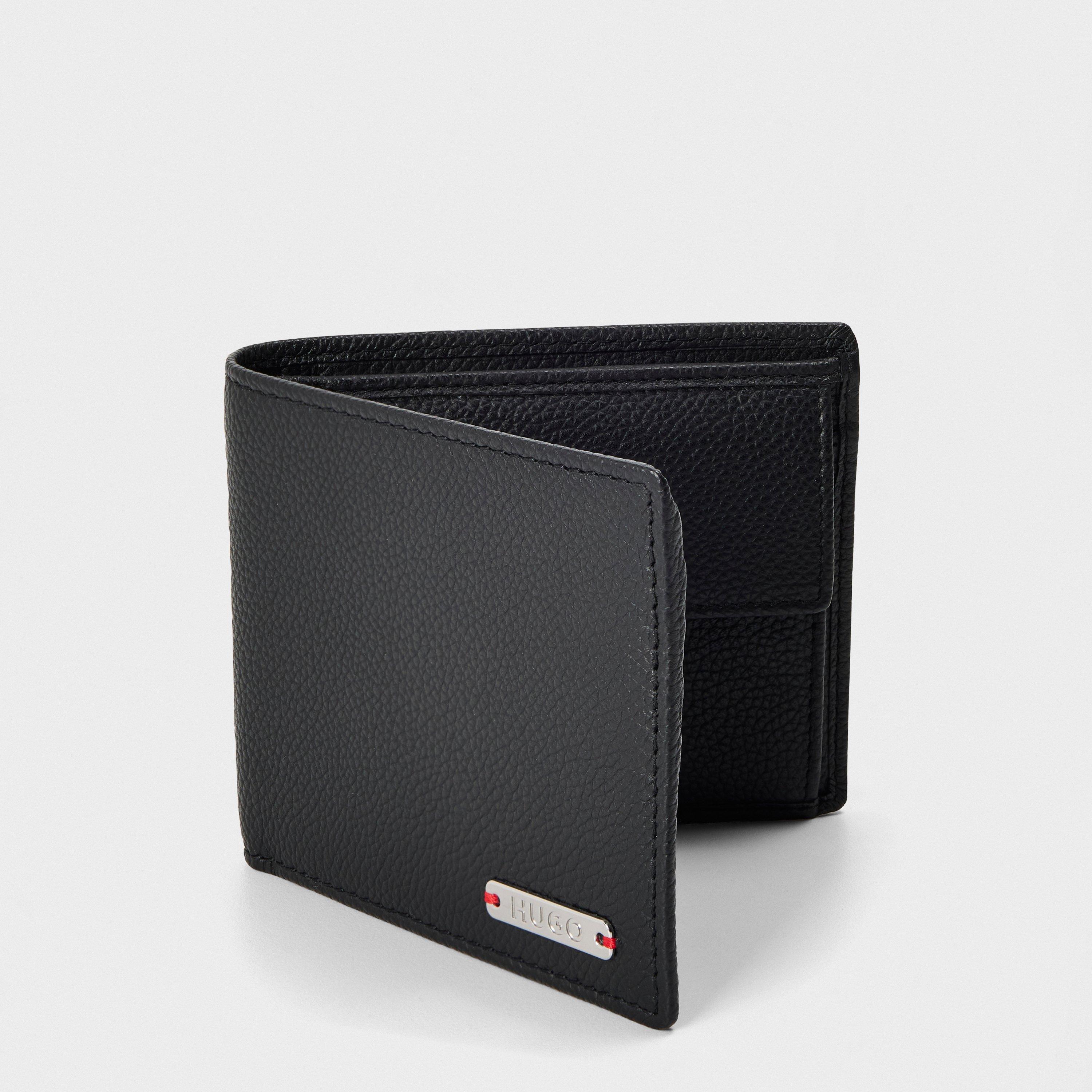 Grained-Leather Trifold Wallet