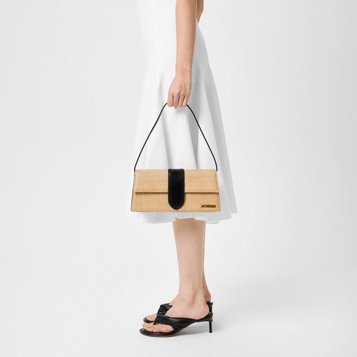 Women's Plain Leather Le Bambino Long Flap Bag