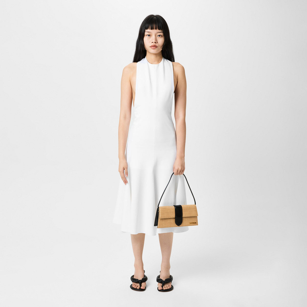 Women's Plain Leather Le Bambino Long Flap Bag