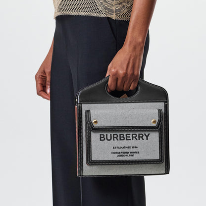 Logo Leather Pocket Mini Handbag