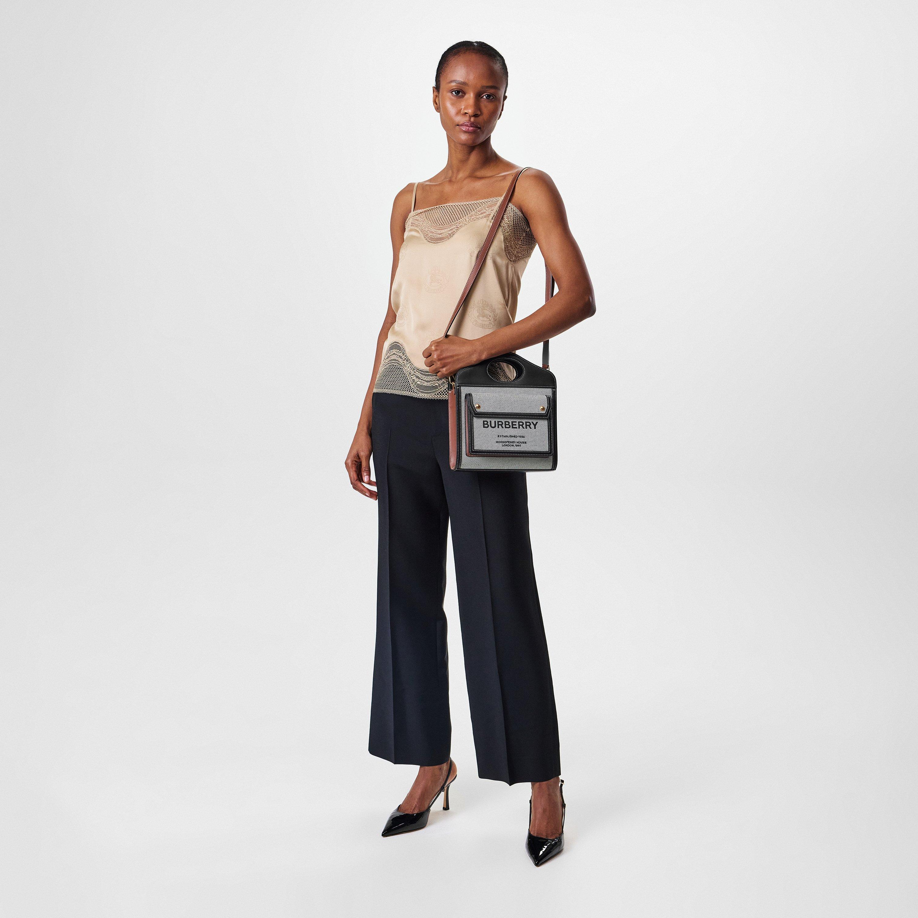 Logo Leather Pocket Mini Handbag