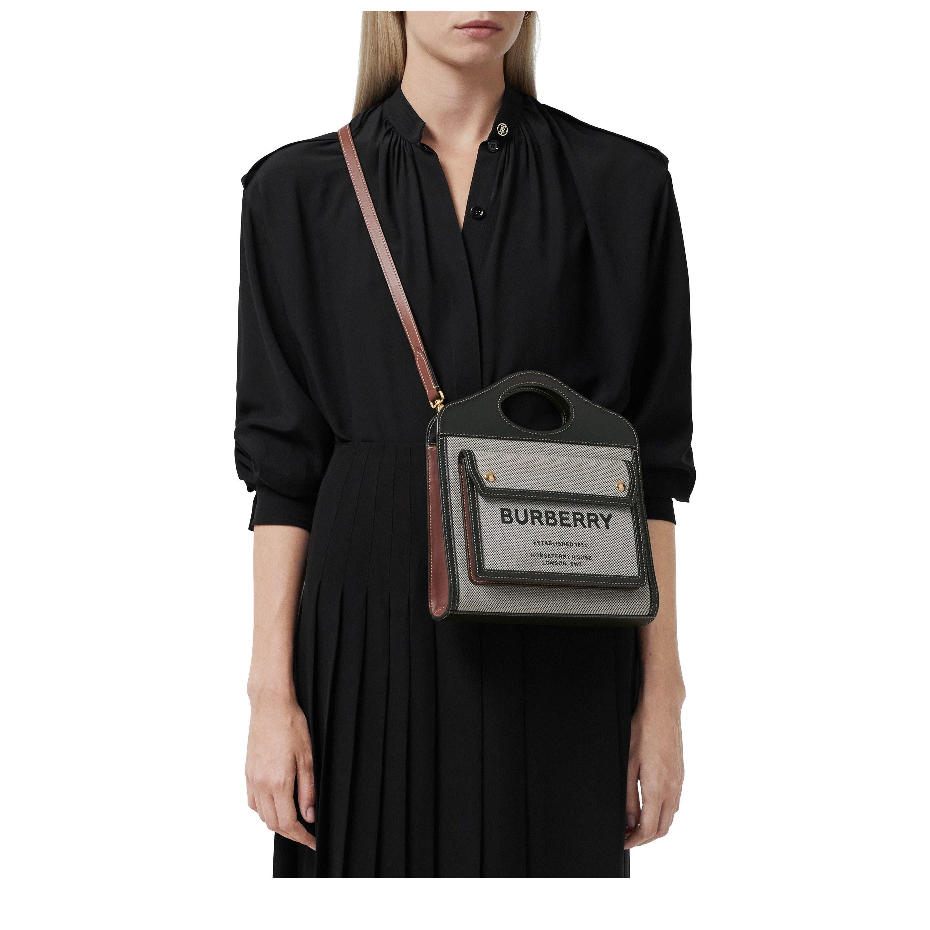 Logo Leather Pocket Mini Handbag