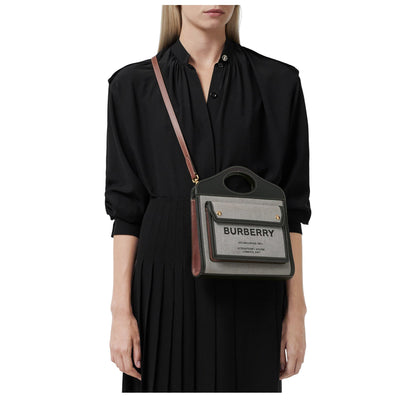 Logo Leather Pocket Mini Handbag