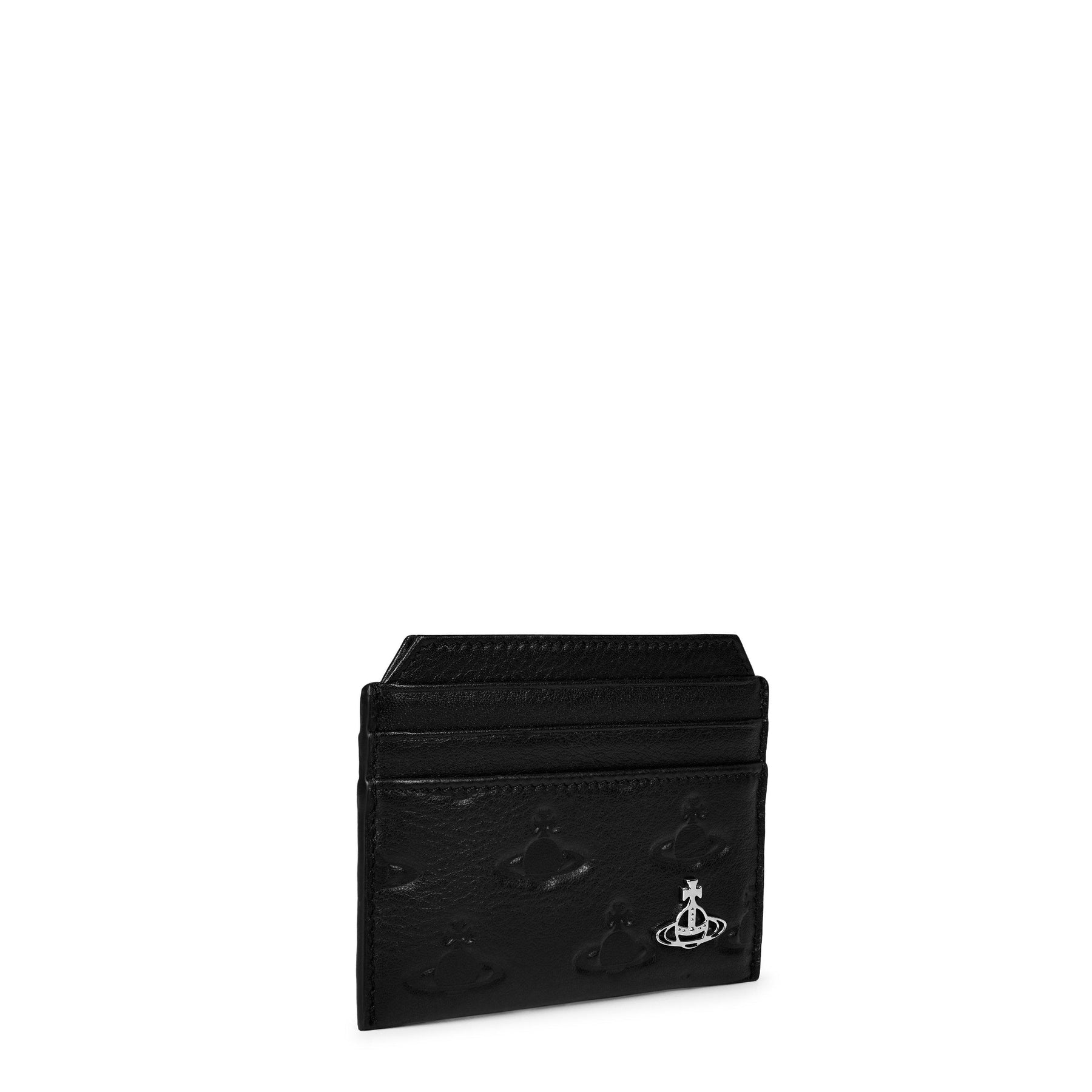 Men's Embossed Leather Saturn Orb Cardholder