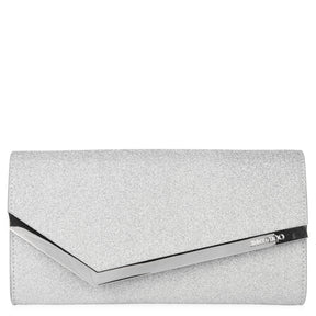 Women's Glitter Leather Emmie Clutch Bag