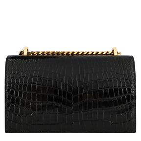 Crocodile Effect Jewelled Satchel