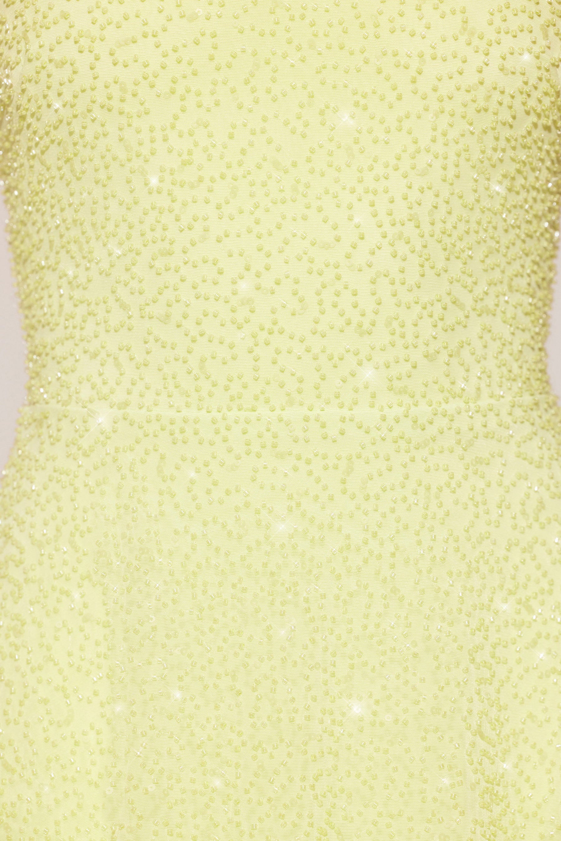 Embellished Multi Wear A-Line Mini Dress in Lime Green