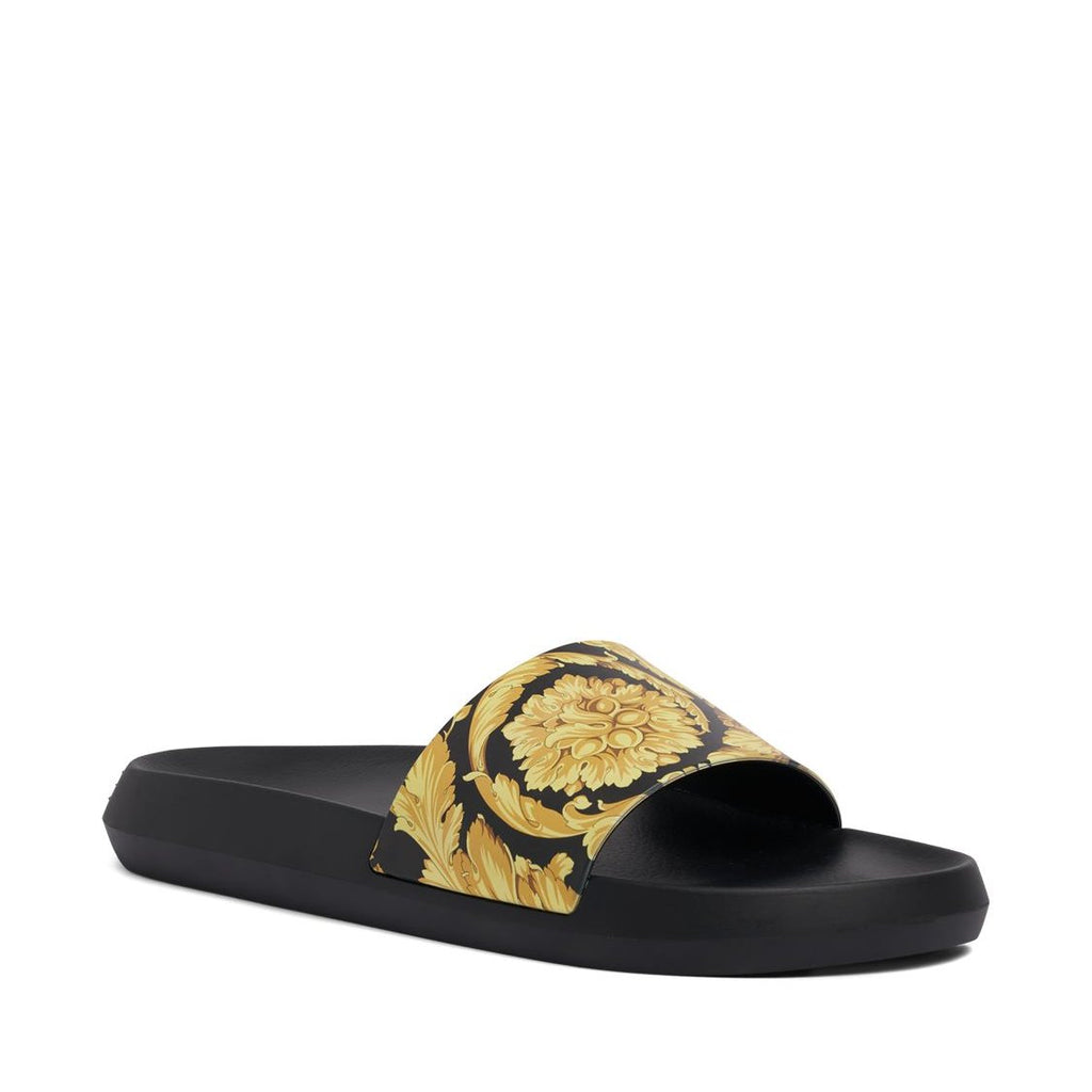 Versace Versace Baroque print rubber slide sandals - Size: UK 6 Slides | Shop From The Mirage
