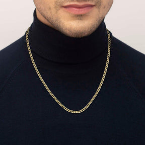 Men's Gents Gold IP Magnetic Closure Chain Necklace for Him