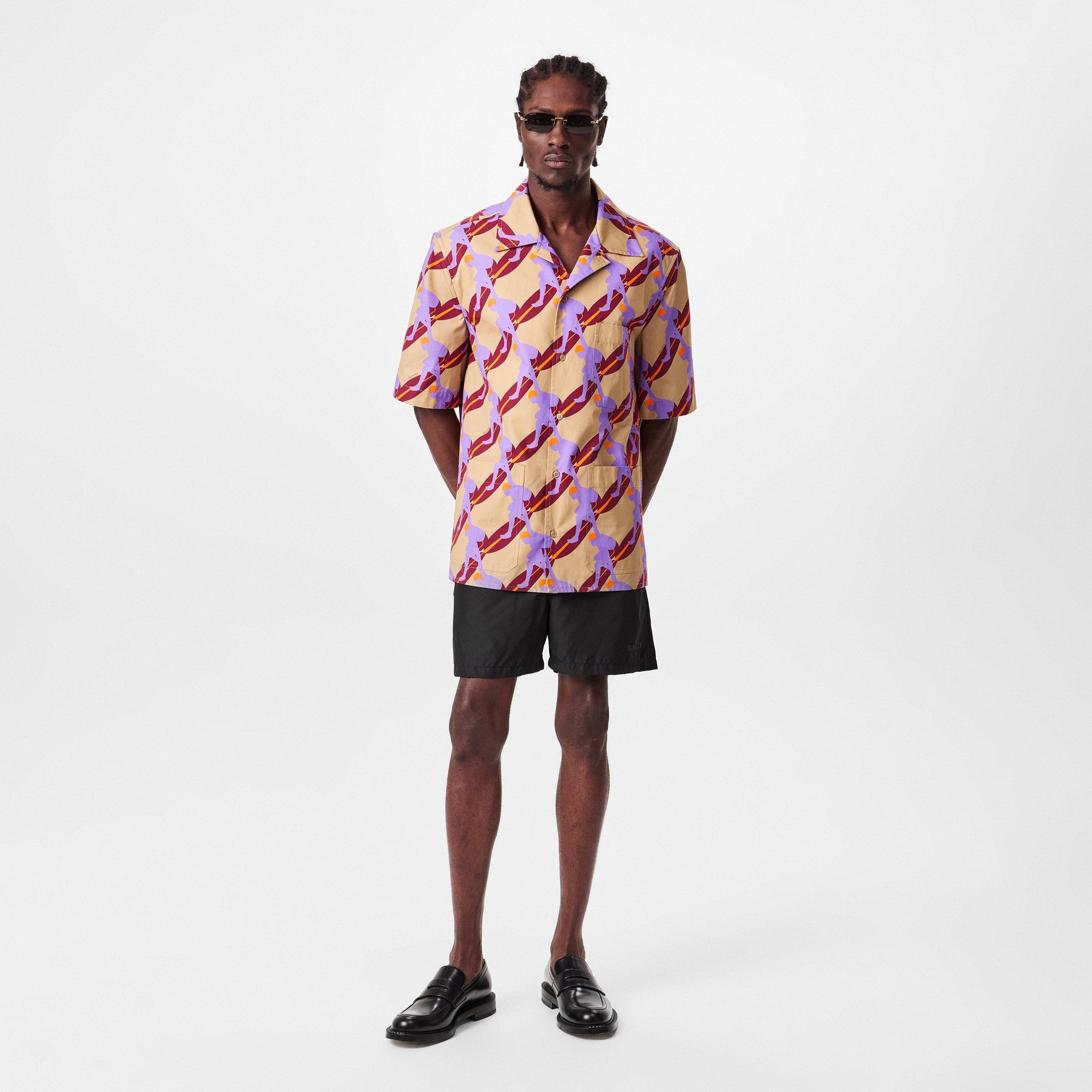 Men's Rectangular Frame Sunglasses