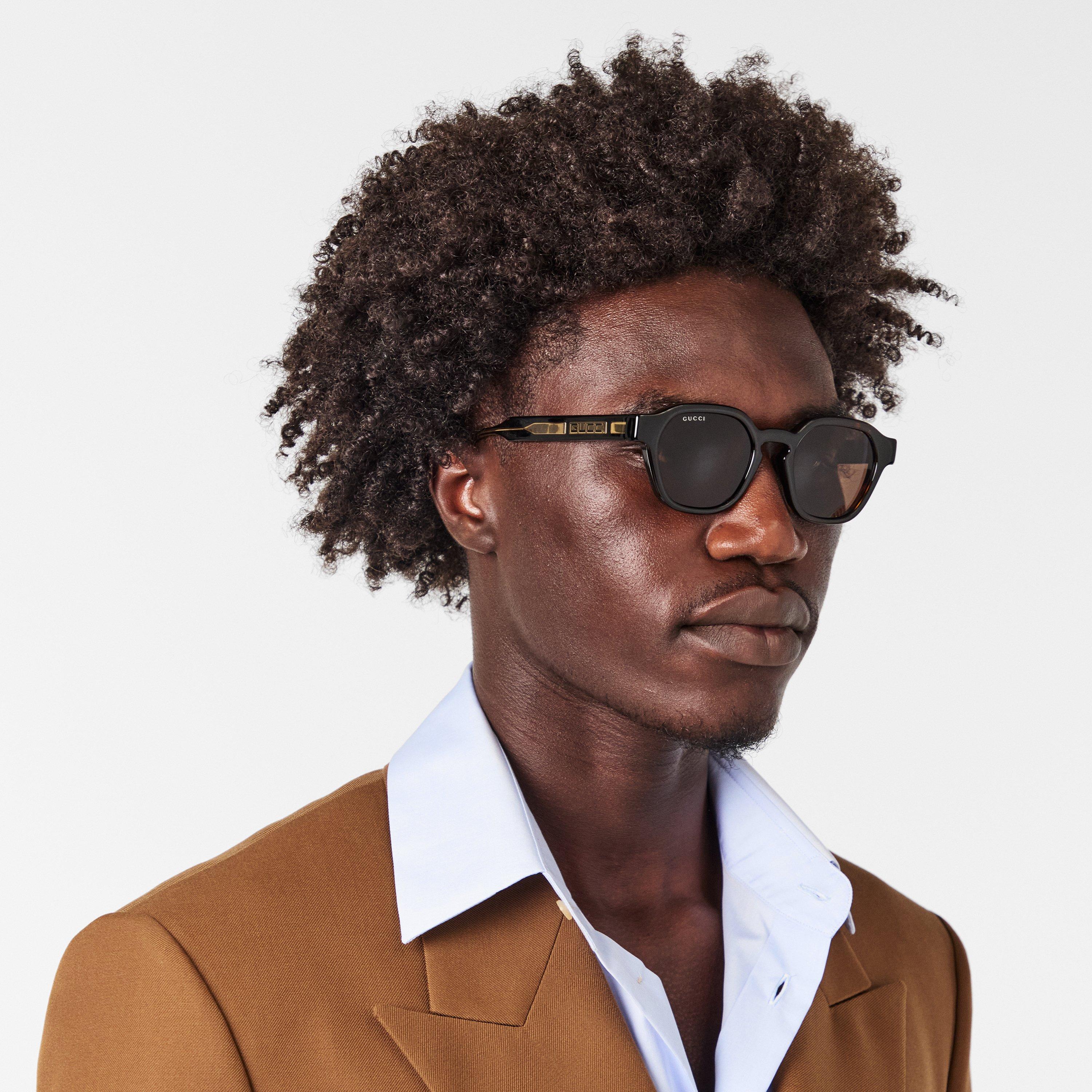 Men's Round-Frame Sunglasses