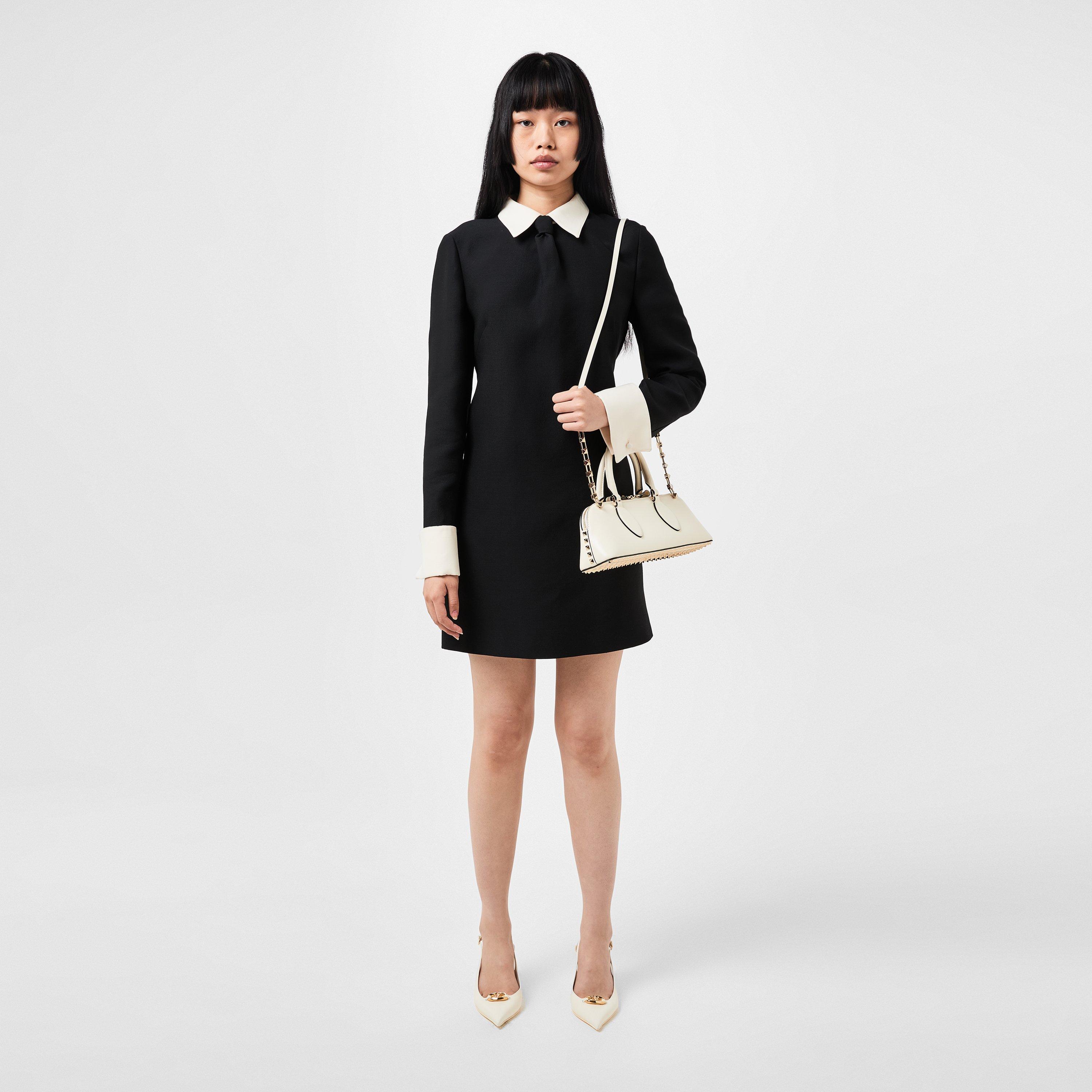 Rockstud East-West Leather Handbag