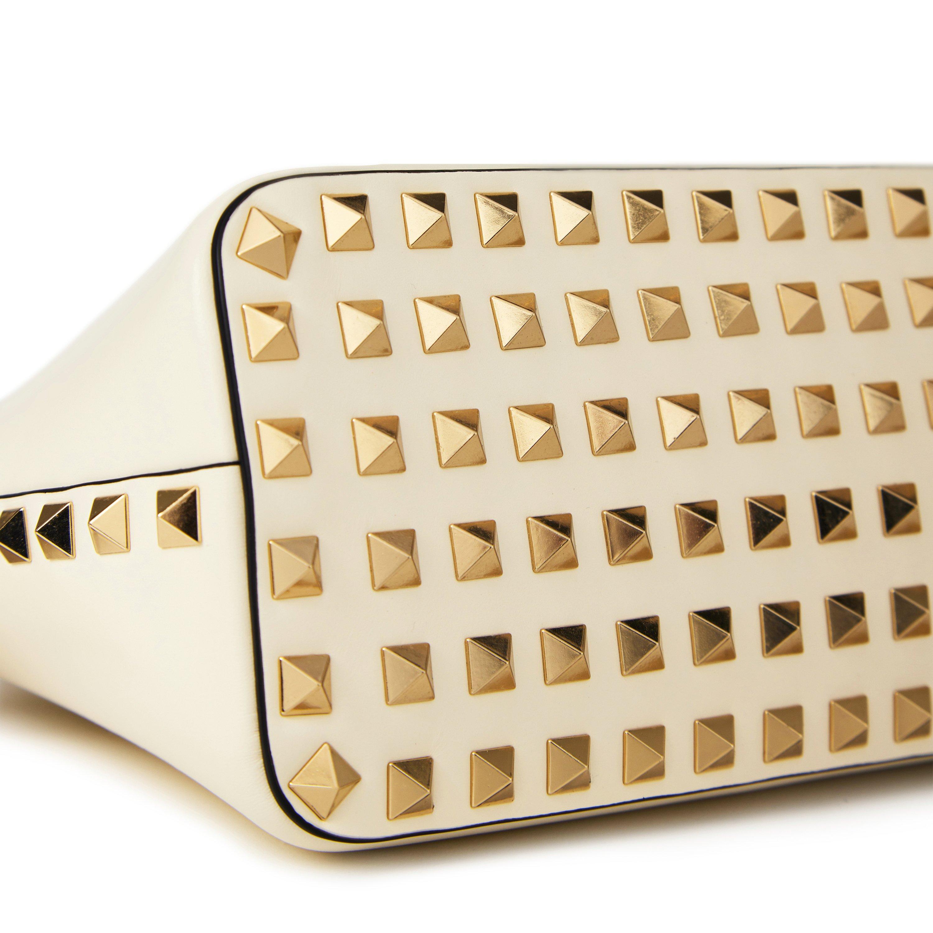 Rockstud East-West Leather Handbag