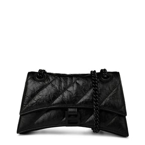 Crushed Quilted Chain Shoulder Bag