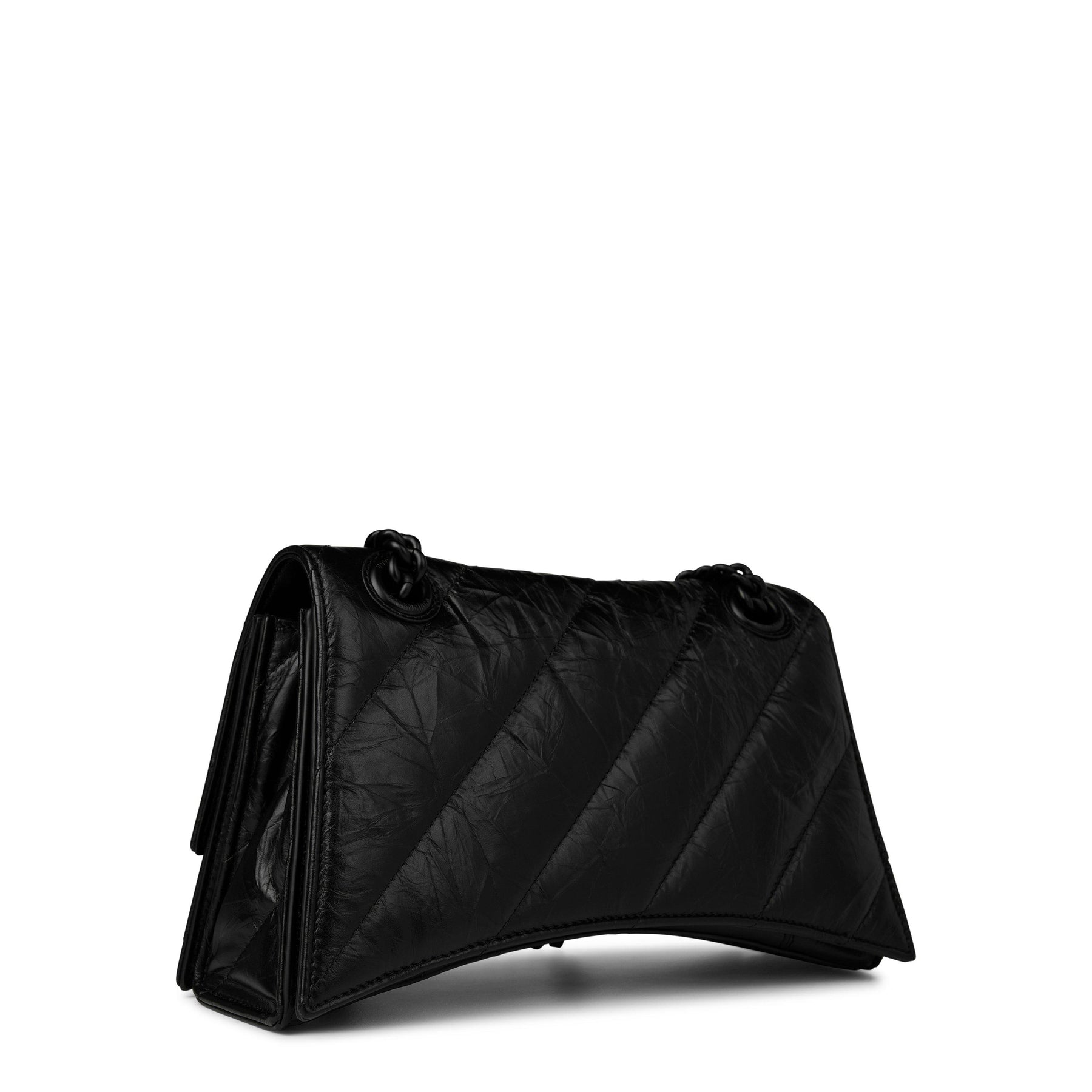 Crushed Quilted Chain Shoulder Bag