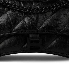 Crushed Quilted Chain Shoulder Bag