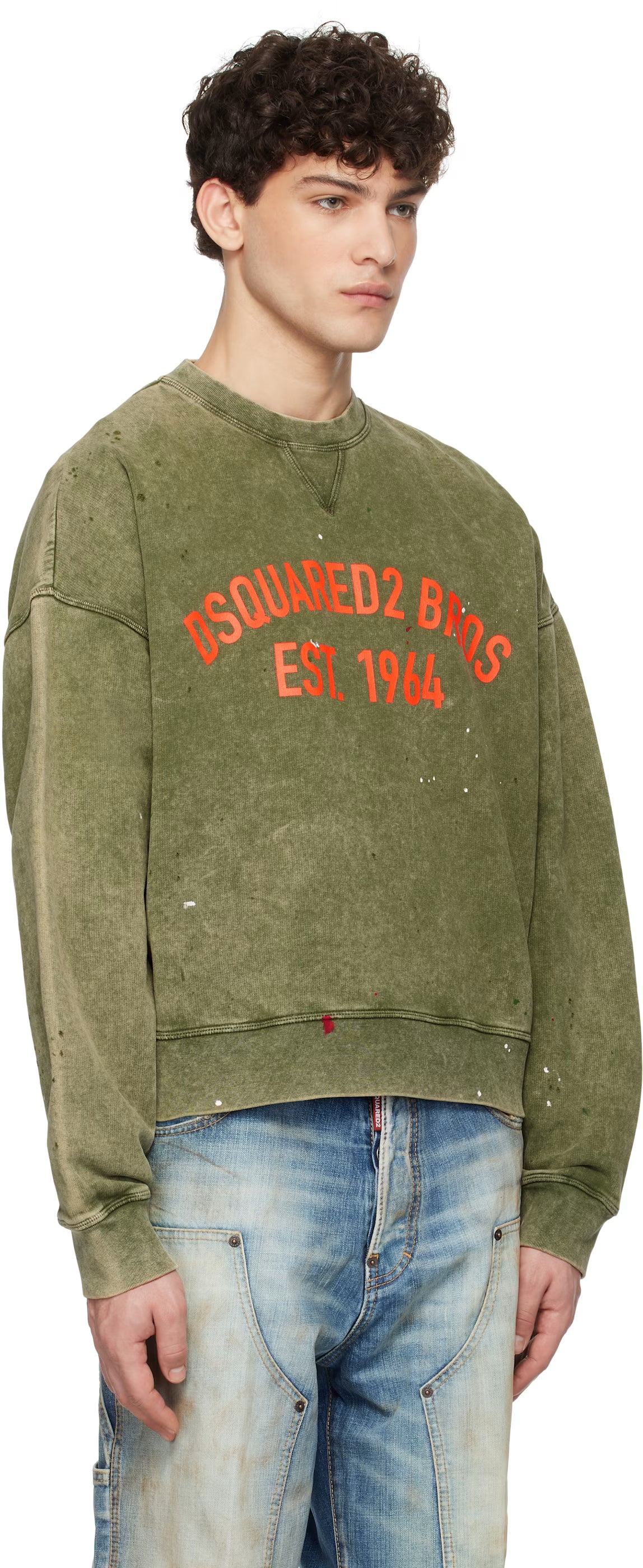 Green Vanish Spot Cypro Fit Sweatshirt