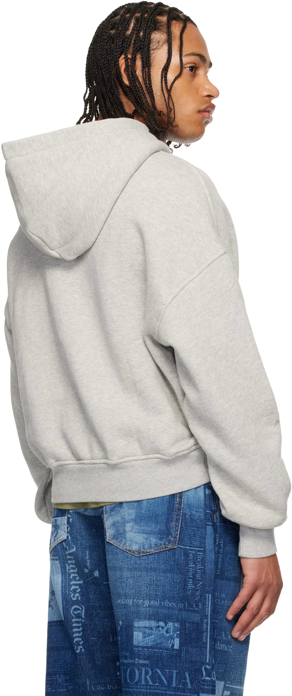 Gray Snake Graphic Hoodie