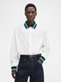 Jacquemus 'La Chemise Baseball' White Shirt with Embroidered Logo on the Front in Cotton Man