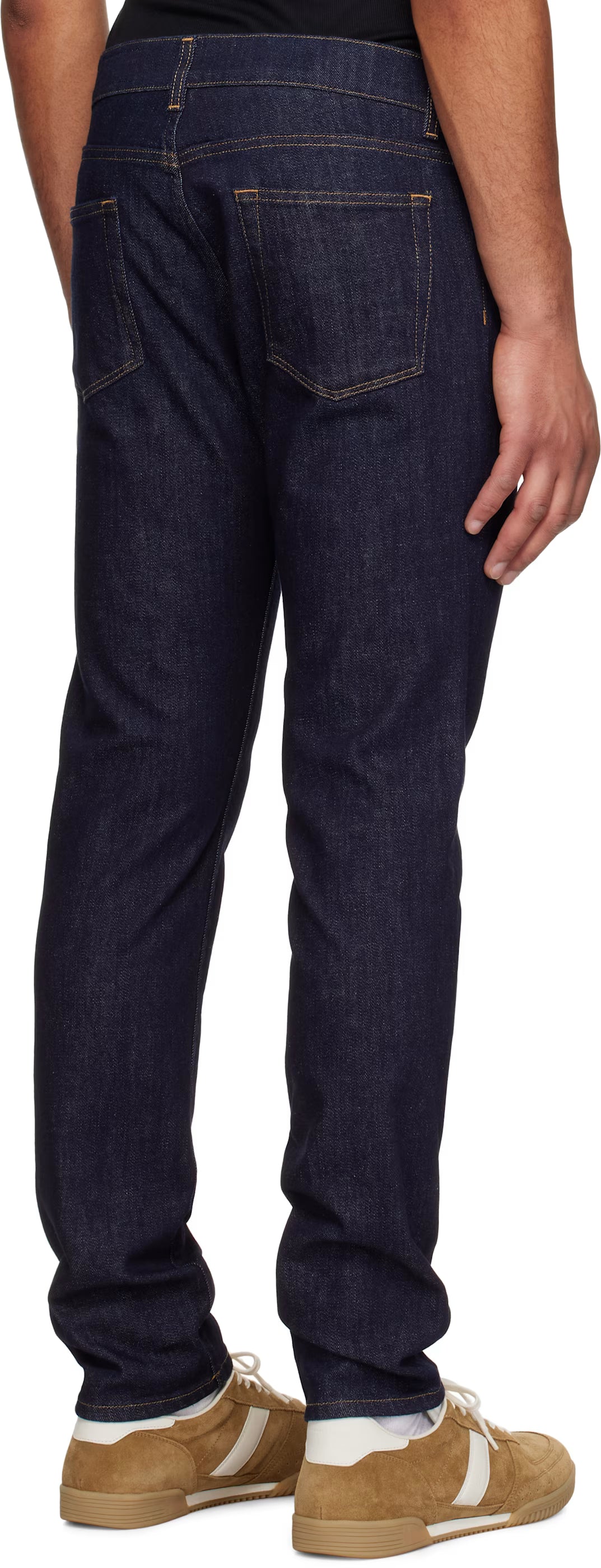 Dolce&Gabbana Navy Slim-Fit Stretch Cotton Patch Jeans