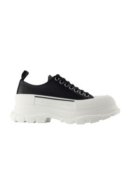Black Leather Sneakers - Tread Slick