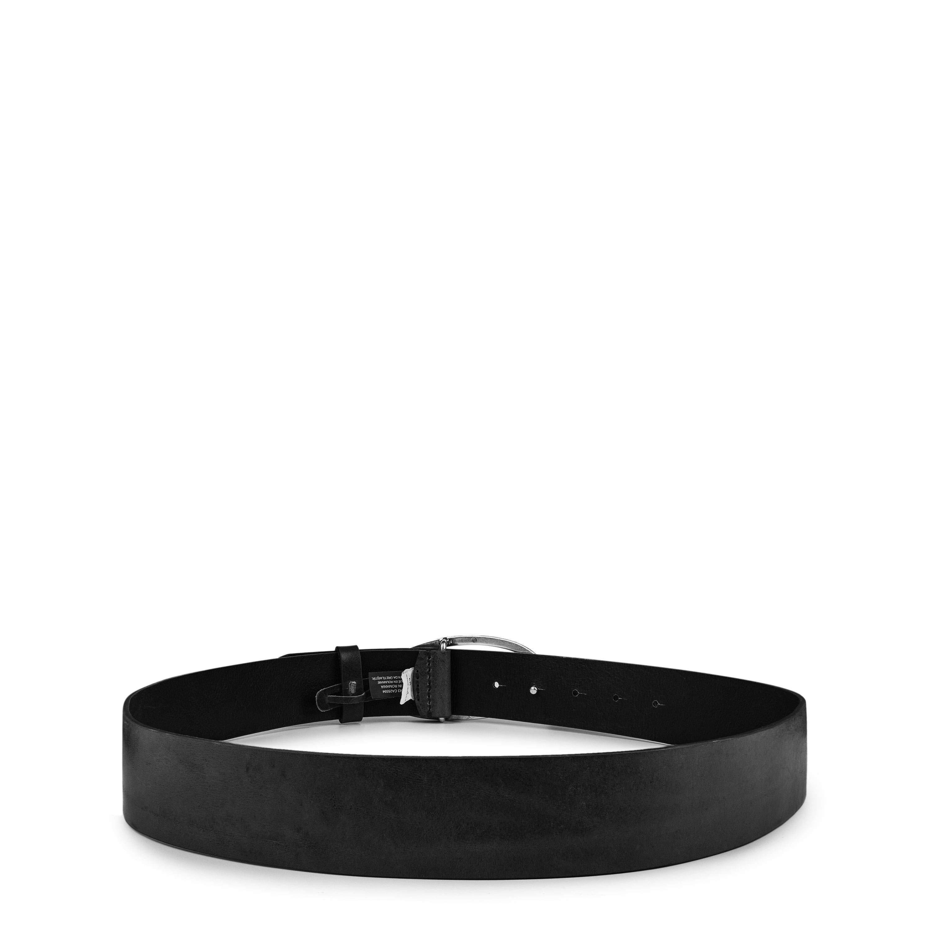 D Buckle Leather Belt