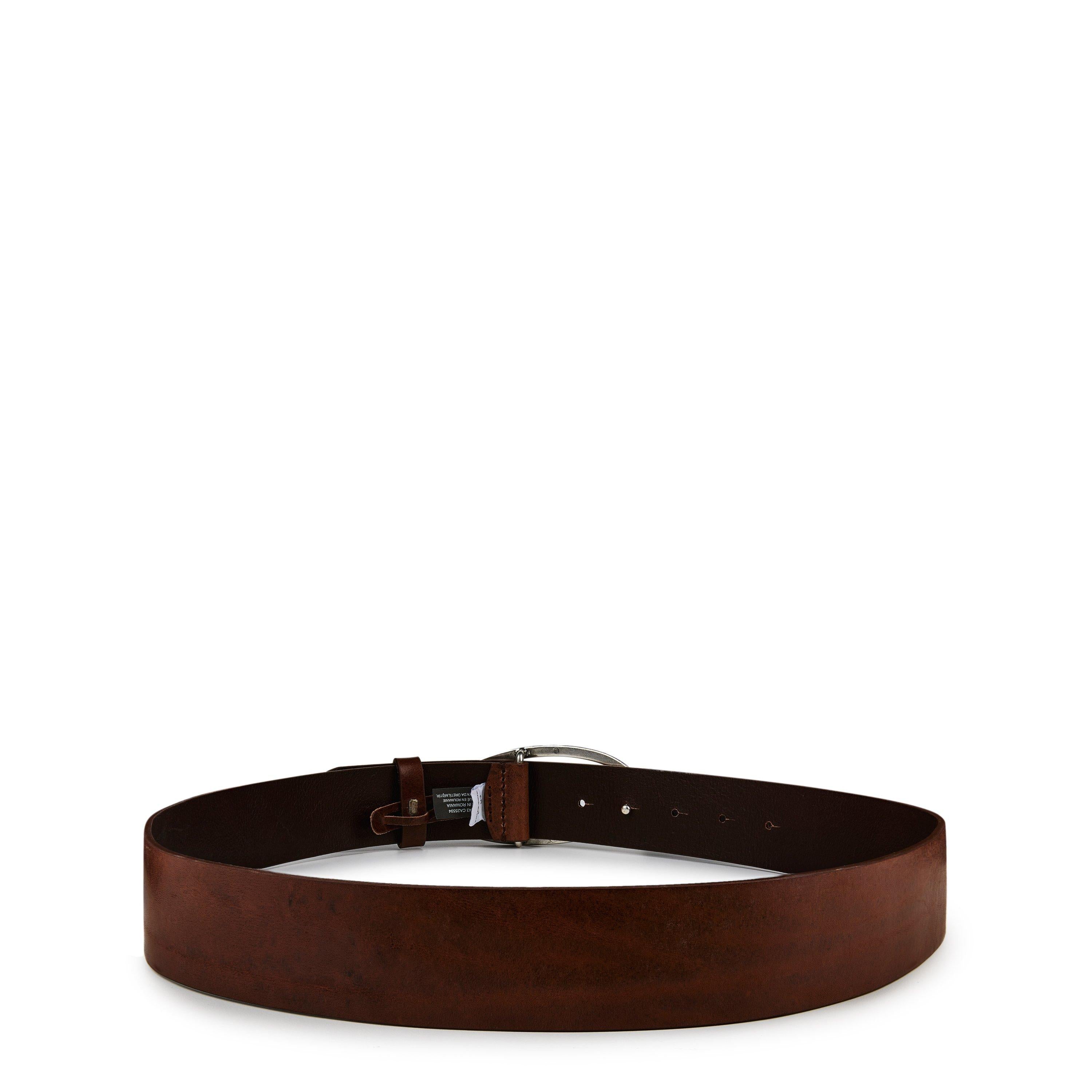 D Buckle Leather Belt