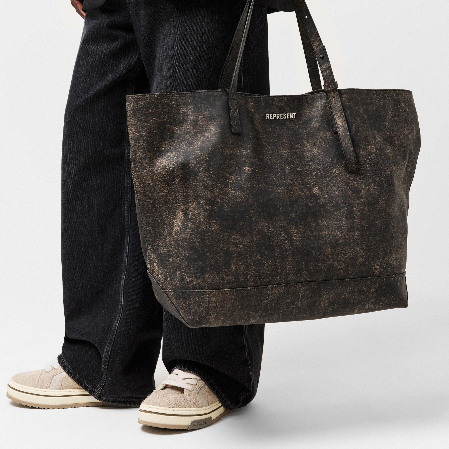 Men's Leather Tote Bag