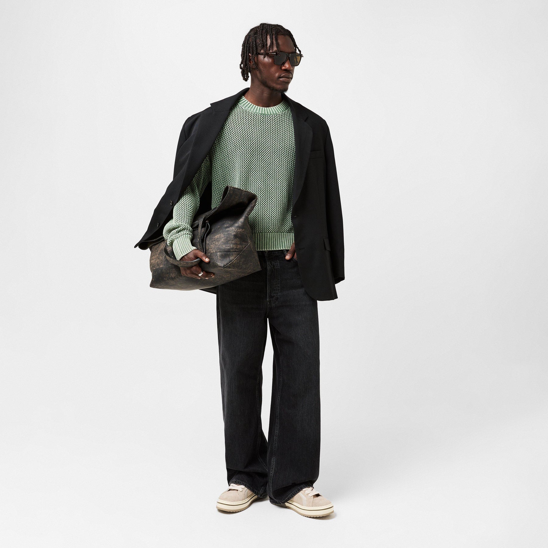 Men's Leather Tote Bag