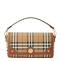 Check Cotton Top Handle Note Bag