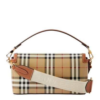 Check Cotton Top Handle Note Bag