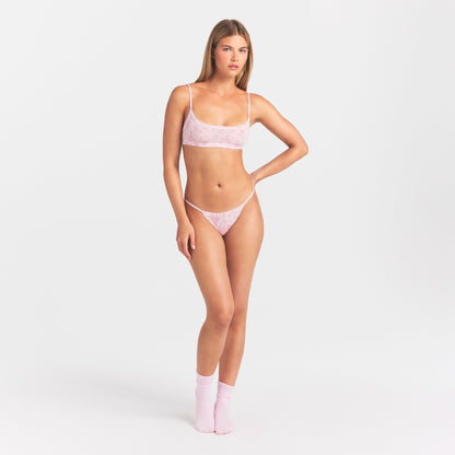 Lightweight Cotton Pointelle Scoop Bralette