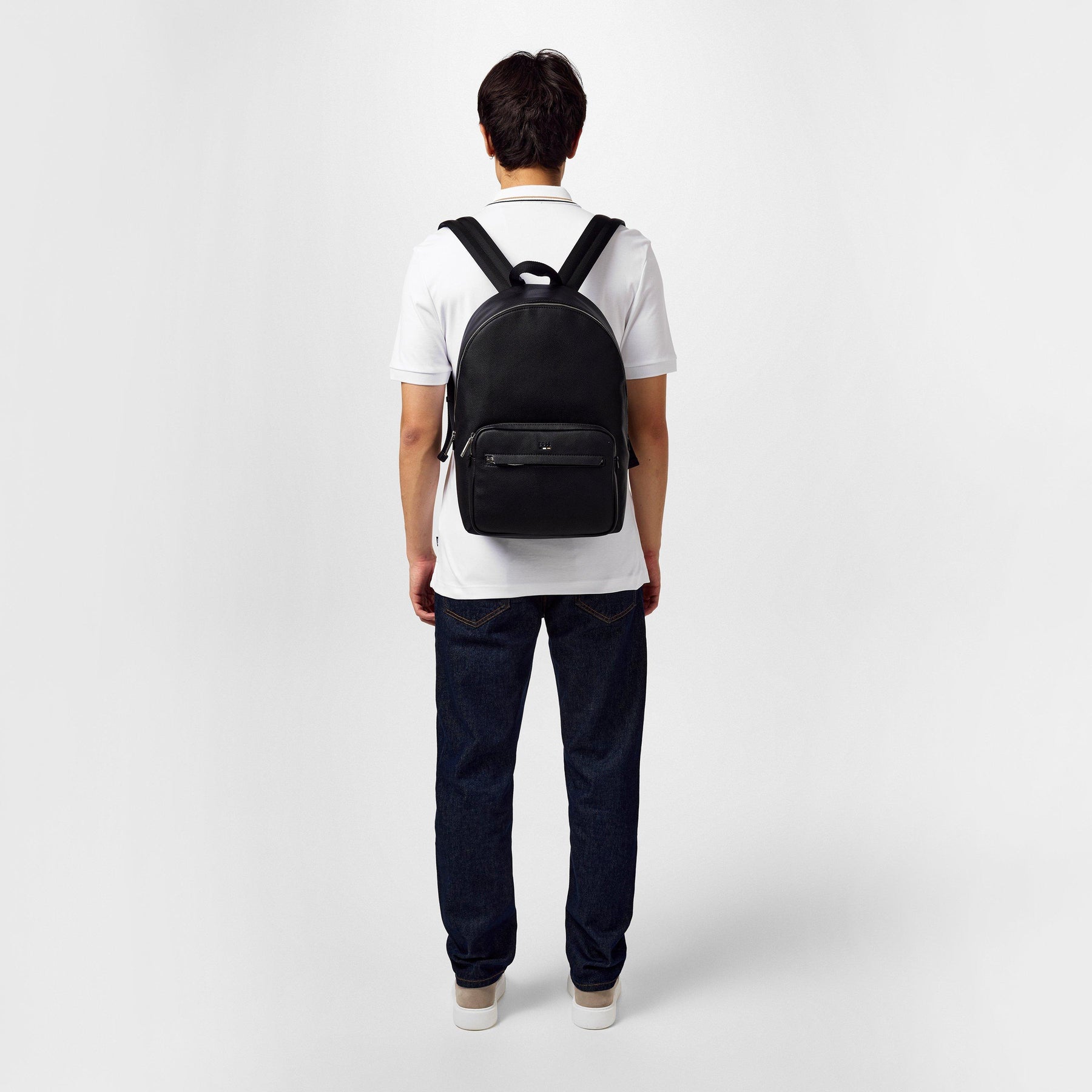 Men's Ray Durable Textured Leather Backpack