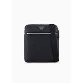 Regenerated Saffiano Leather Flat Shoulder Bag