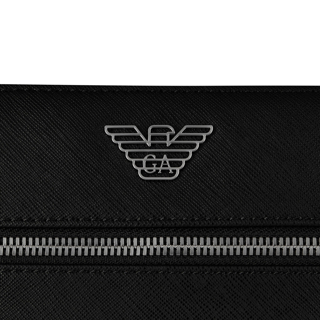 Regenerated Saffiano Leather Flat Shoulder Bag