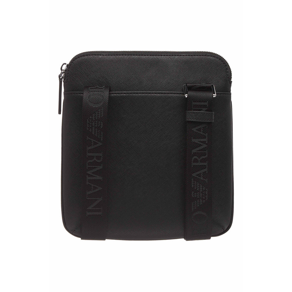 Regenerated Saffiano Leather Flat Shoulder Bag