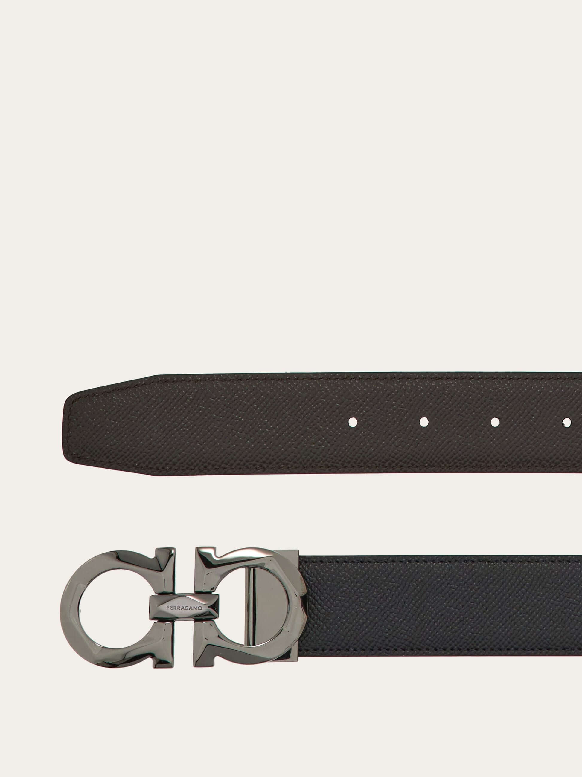 Ferragamo Reversible and adjustable Gancini belt - Belts | Shop From The Mirage